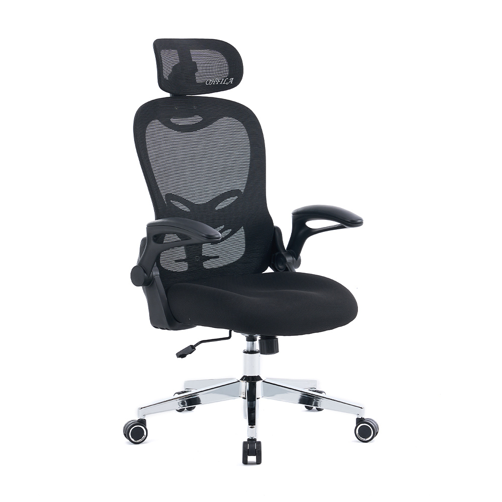 5140 Black/white ergonomic mesh office chair, high back computer chair