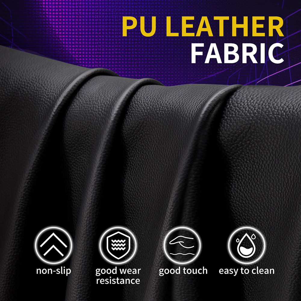 PU Leather Fabric Gaming Chair, Esports Chair With Multi-color Adjustable RGB Lights, USB Powered, Remote Control PU Leather Fabric Gaming Chair, Esports Chair With Multi-color Adjustable RGB Lights, USB Powered, Remote Control